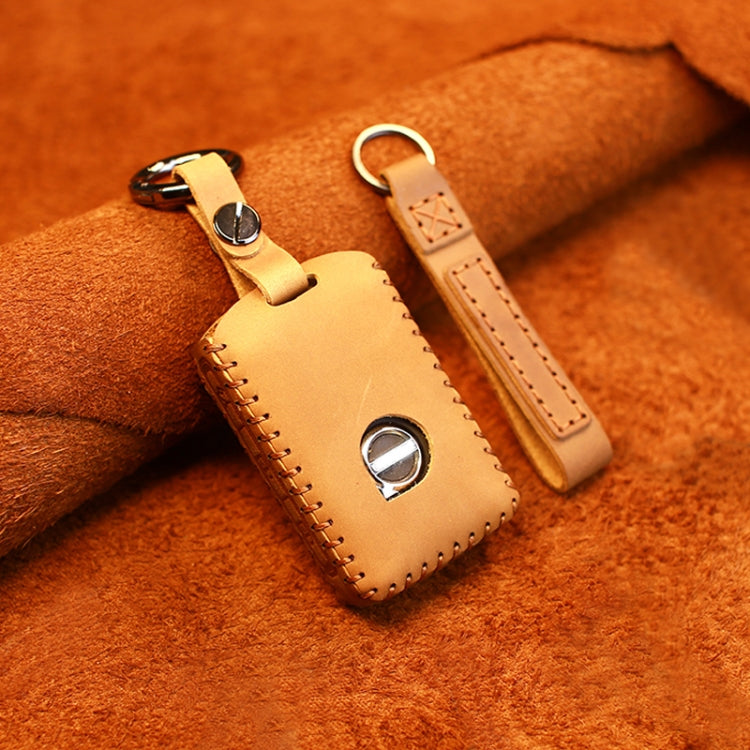Per custodia protettiva per chiave in pelle di vacchetta per auto Volvo a fessura singola, For Volvo Single Slit Style