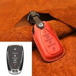Custodia protettiva per chiave in pelle di vacchetta per auto Chevrolet, versione a quattro chiavi, For Chevrolet, Four Keys Version