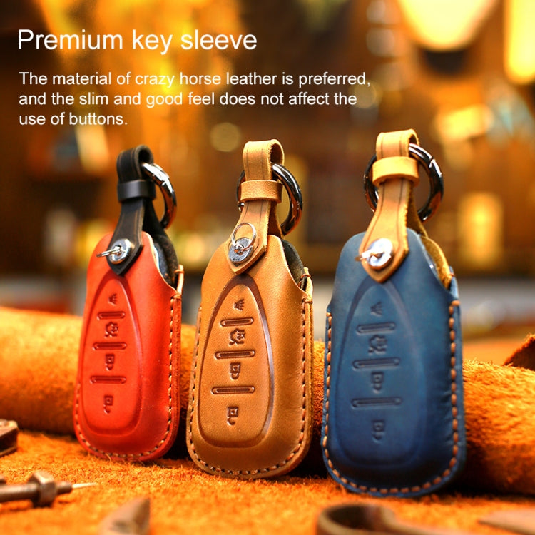 Custodia protettiva per chiave in pelle di vacchetta per auto Chevrolet, versione a quattro chiavi, For Chevrolet, Four Keys Version