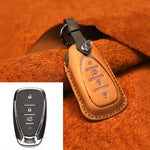 Custodia protettiva per chiave in pelle di vacchetta per auto Chevrolet, versione a quattro chiavi, For Chevrolet, Four Keys Version