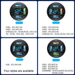 Caricabatterie rapido per auto con display digitale 2 pezzi 4 in 1 USB PD20W+QC3.0+2.4A, PD20W+QC3.0+2.4A