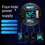 Caricabatterie rapido per auto con display digitale 2 pezzi 4 in 1 USB PD20W+QC3.0+2.4A, PD20W+QC3.0+2.4A