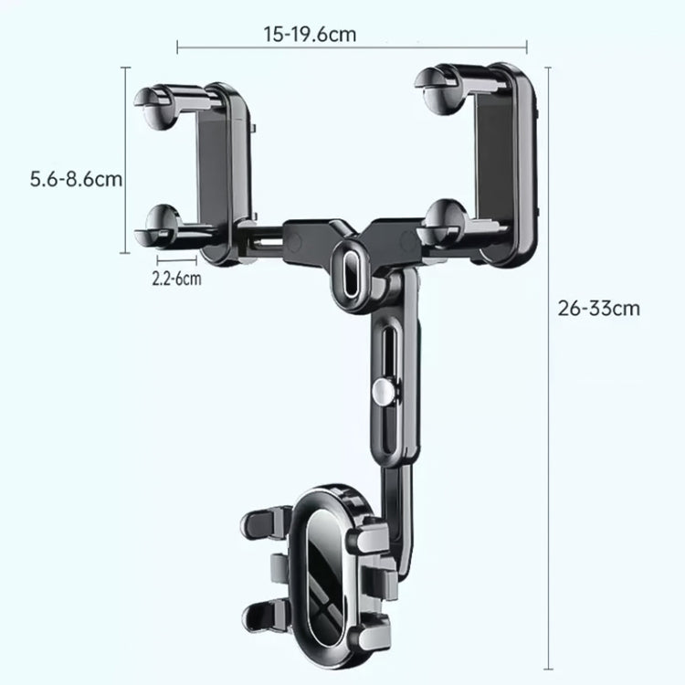 Staffa di navigazione per auto per specchietto retrovisore a scatto, Snap-on Rearview Mirror Phone Holder