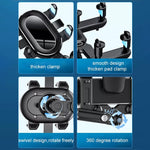 Staffa di navigazione per auto per specchietto retrovisore a scatto, Snap-on Rearview Mirror Phone Holder