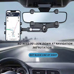 Staffa di navigazione per auto per specchietto retrovisore a scatto, Snap-on Rearview Mirror Phone Holder