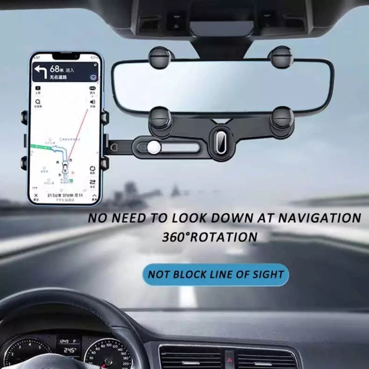 Staffa di navigazione per auto per specchietto retrovisore a scatto, Snap-on Rearview Mirror Phone Holder