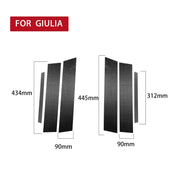 Per Alfa Romeo Giulia Auto in fibra di carbonio B / C / Adesivo decorativo per finestra porta montante centrale, guida sinistra e destra universale, Door Window