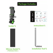 Porta cellulare antifurto antidecollo per bicicletta/moto con luce, with Light (Black), with Light (Green)
