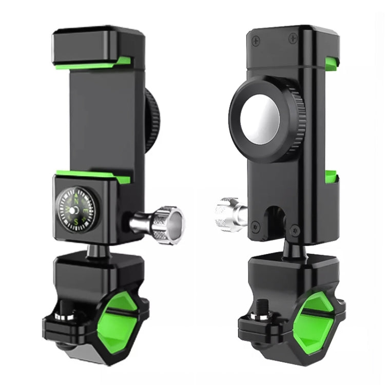 Porta cellulare antifurto e antidecollo per bicicletta/moto, senza luce, without Light (Black), without Light (Green)