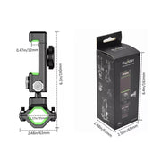 Porta cellulare antifurto e antidecollo per bicicletta/moto, senza luce, without Light (Black), without Light (Green)