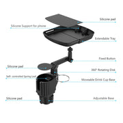 Supporto per cellulare per portabicchieri da tavolo per bevande per auto, Beverage Table Food Rack