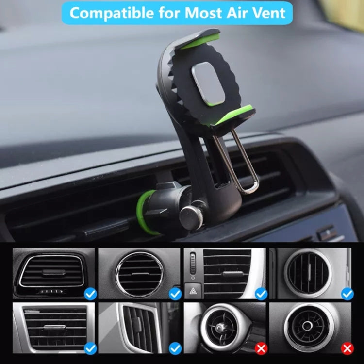 Supporto per telefono multifunzionale con presa d'aria per condizionatore d'aria per auto, Air Outlet (Black), Air Outlet (Green)