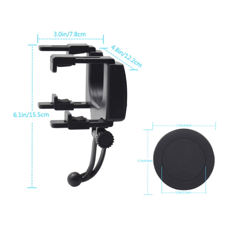 Supporto per telefono di navigazione per specchietto retrovisore auto con magnete in silicone, Silicone
