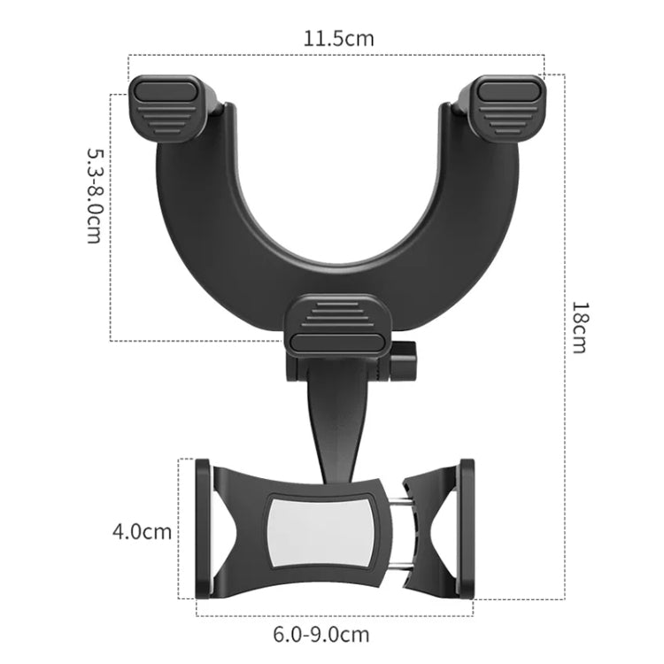 Staffa di navigazione universale per specchietto retrovisore per auto, Rearview Mirror Phone Holder