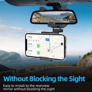 Staffa di navigazione universale per specchietto retrovisore per auto, Rearview Mirror Phone Holder
