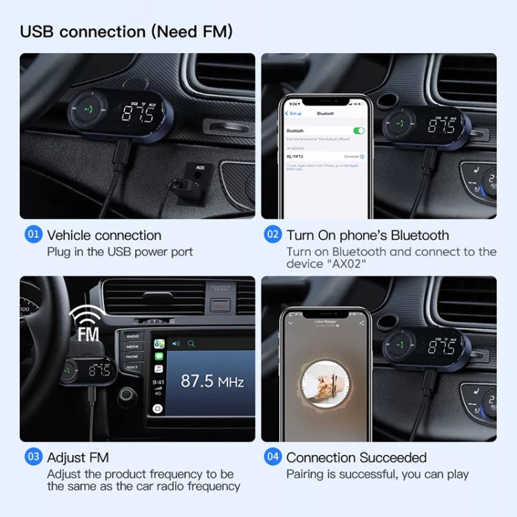 Il ricevitore audio Bluetooth 5.2 per auto supporta le chiamate wireless, 5.2 Audio Receiver