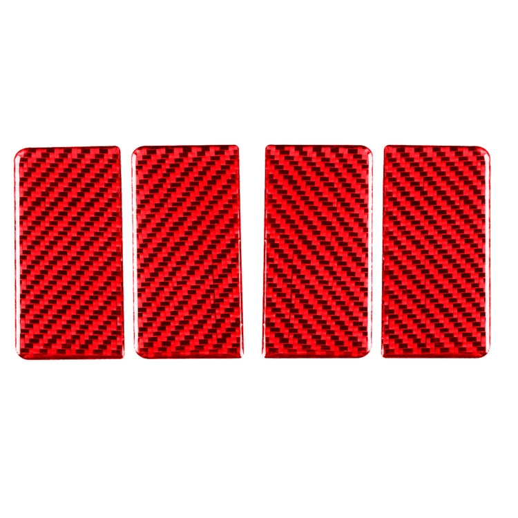Set da 4 pezzi per Honda CRV 2007-2011 Adesivo decorativo guarnizione interna del bracciolo per auto in fibra di carbonio, guida sinistra e destra universale, Inner Armrest Gasket