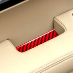 Set da 4 pezzi per Honda CRV 2007-2011 Adesivo decorativo guarnizione interna del bracciolo per auto in fibra di carbonio, guida sinistra e destra universale, Inner Armrest Gasket