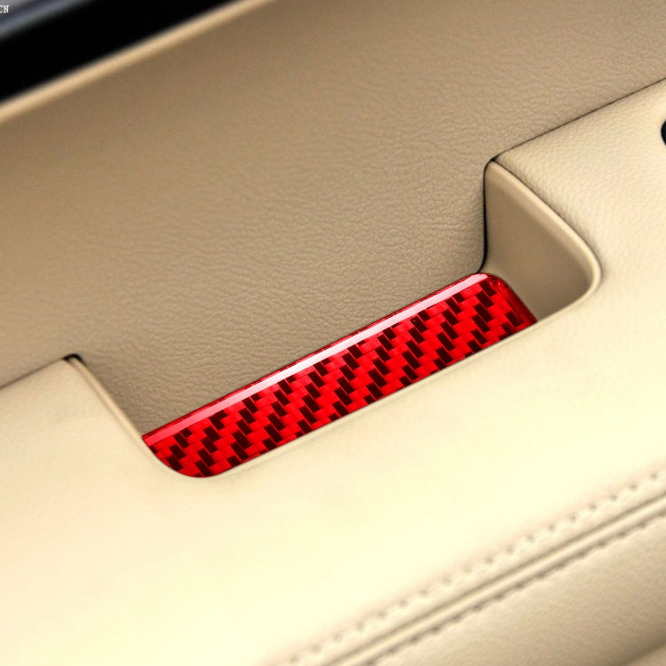 Set da 4 pezzi per Honda CRV 2007-2011 Adesivo decorativo guarnizione interna del bracciolo per auto in fibra di carbonio, guida sinistra e destra universale, Inner Armrest Gasket