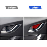 Adesivo decorativo per vasca interna della porta interna in fibra di carbonio per Mazda CX-5 2013-2018, guida a destra e a sinistra, Inside Door Bowl
