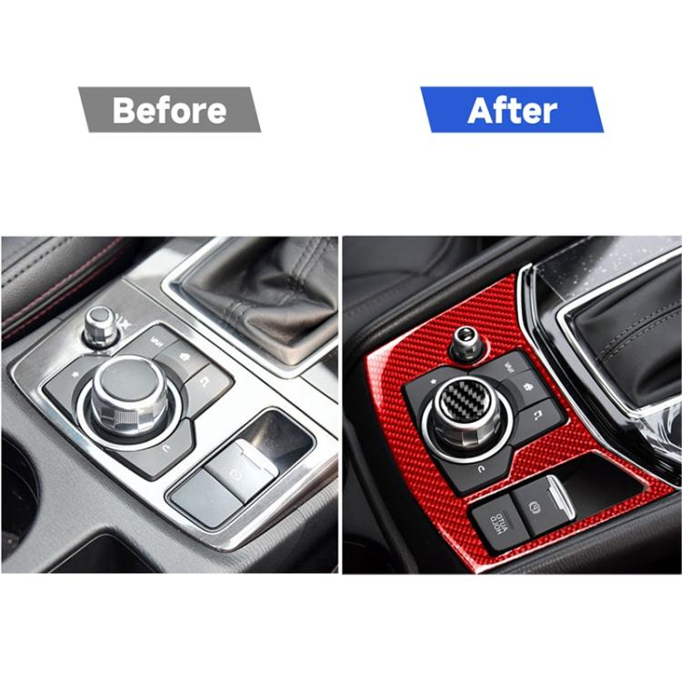 Adesivo decorativo per pannello freno a mano in fibra di carbonio per Mazda CX-5 2017-2018, guida a destra, Handbrake Panel, Right Drive
