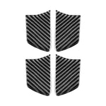 Adesivo decorativo per vasca interna della porta interna in fibra di carbonio per Toyota Highlander 2014-2019, guida a sinistra, Inside Door Bowl