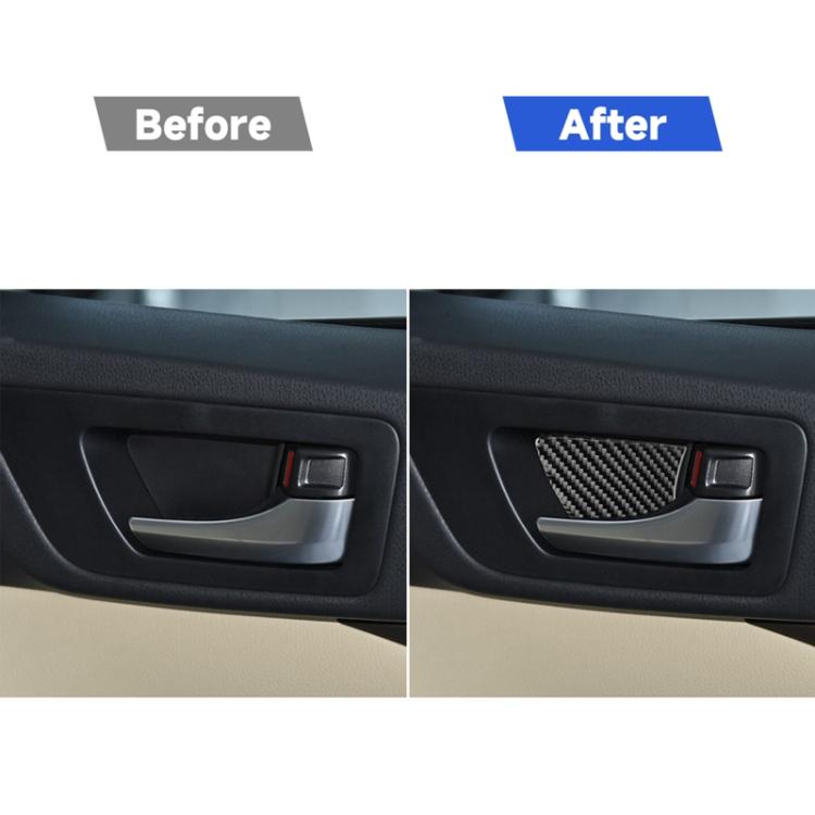 Adesivo decorativo per vasca interna della porta interna in fibra di carbonio per Toyota Highlander 2014-2019, guida a sinistra, Inside Door Bowl