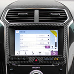Adesivo decorativo per pannello di navigazione in fibra di carbonio per auto per Ford Explorer 2016-2019, guida a sinistra, Navigation Panel