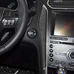 Adesivo decorativo per controllo centrale in fibra di carbonio per auto per Ford Explorer 2013-2019, guida a sinistra, Central Control