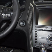 Adesivo decorativo per controllo centrale in fibra di carbonio per auto per Ford Explorer 2013-2019, guida a sinistra, Central Control
