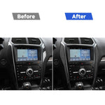 Adesivo decorativo per controllo centrale in fibra di carbonio per auto per Ford Explorer 2013-2019, guida a sinistra, Central Control