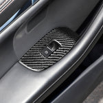 Adesivo decorativo 7 in 1 per pannello alzacristalli in fibra di carbonio per auto per Mazda 3 Axela 2020, guida a destra, Window Lift, Right Drive