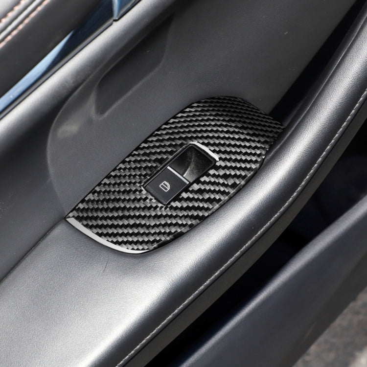 Adesivo decorativo 7 in 1 per pannello alzacristalli in fibra di carbonio per auto per Mazda 3 Axela 2020, guida a destra, Window Lift, Right Drive