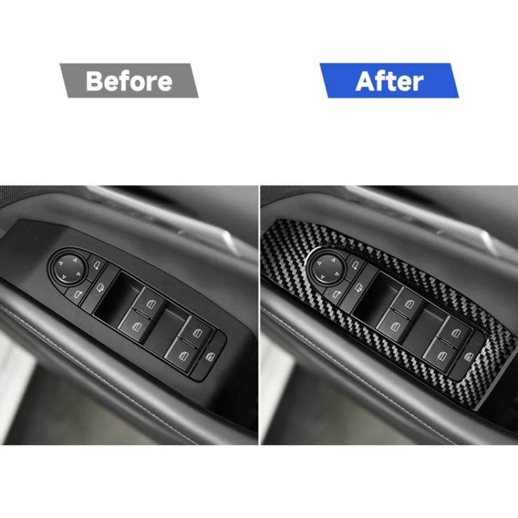 Adesivo decorativo 7 in 1 per pannello alzacristalli in fibra di carbonio per auto per Mazda 3 Axela 2020, guida a destra, Window Lift, Right Drive