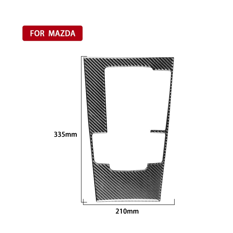 Adesivo decorativo per pannello di controllo centrale dell'auto in fibra di carbonio per Mazda 3 Axela 2020, guida a destra, Central Control Gear Panel, Right Drive