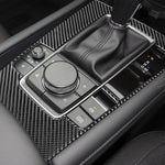 Adesivo decorativo per pannello di controllo centrale dell'auto in fibra di carbonio per Mazda 3 Axela 2020, guida a destra, Central Control Gear Panel, Right Drive