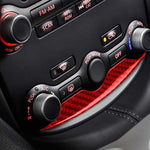 Striscia decorativa del pannello di regolazione dell'aria condizionata in fibra di carbonio per Nissan 370Z / Z34 2009-, guida a destra e a sinistra universale, 2 in 1 Air Conditioning Adjustment Panel