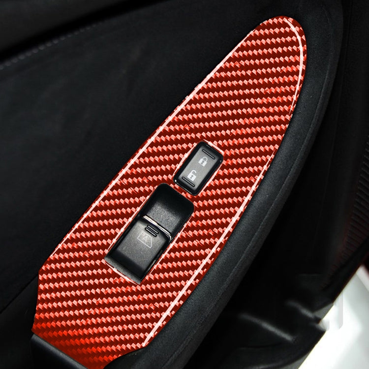 Adesivo decorativo per pannello alzacristalli in fibra di carbonio 2 in 1 per Nissan 370Z / Z34 2009-, guida a destra a configurazione bassa, Window Lift Panel, Right Drive