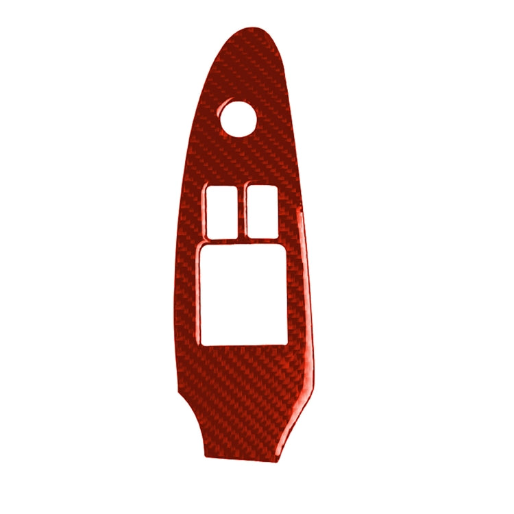 Adesivo decorativo per controllo ascensore porta laterale guida principale in fibra di carbonio per auto per Nissan 370Z / Z34 2009-, guida a destra a configurazione bassa, Main Driving Side Lift Control, Right Drive