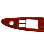 Adesivo decorativo per controllo ascensore porta laterale guida principale in fibra di carbonio per auto per Nissan 370Z / Z34 2009-, guida a destra a configurazione bassa, Main Driving Side Lift Control, Right Drive