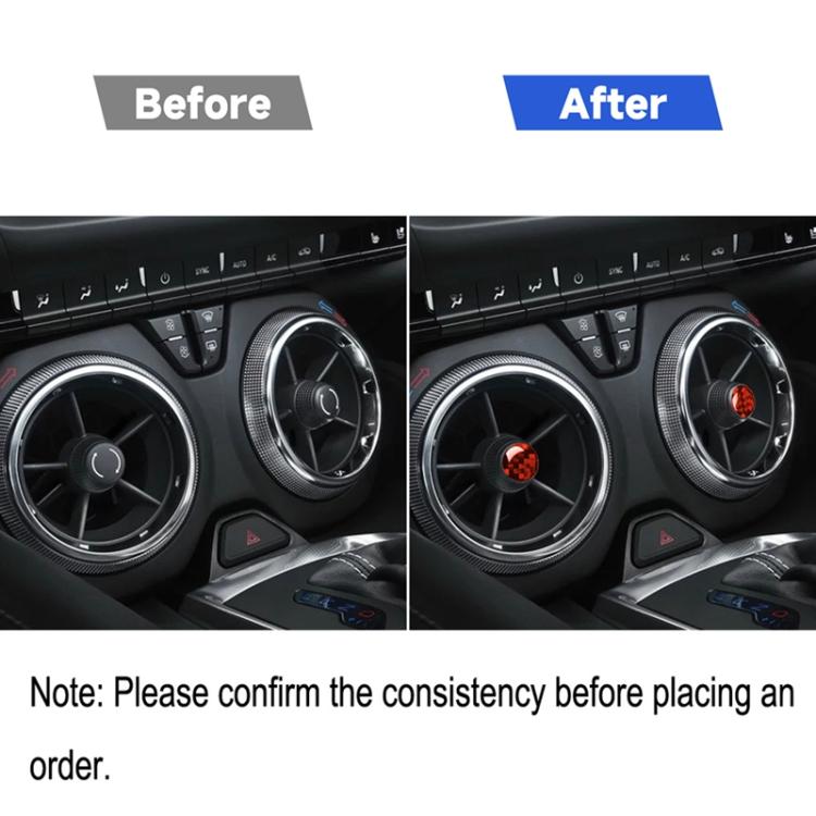 Adesivo decorativo per presa d'aria in fibra di carbonio per auto per Chevrolet Camaro 2017-2019, guida a destra e a sinistra universale, Air Outlet