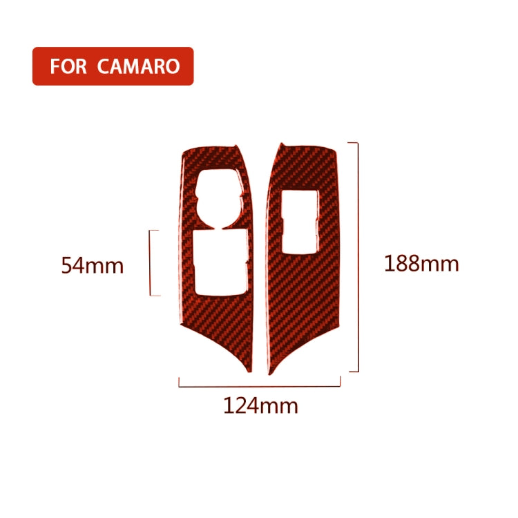 Adesivo decorativo per pannello alzacristalli in fibra di carbonio per auto per Chevrolet Camaro 2017-2019, guida a sinistra, Window Lift Panel