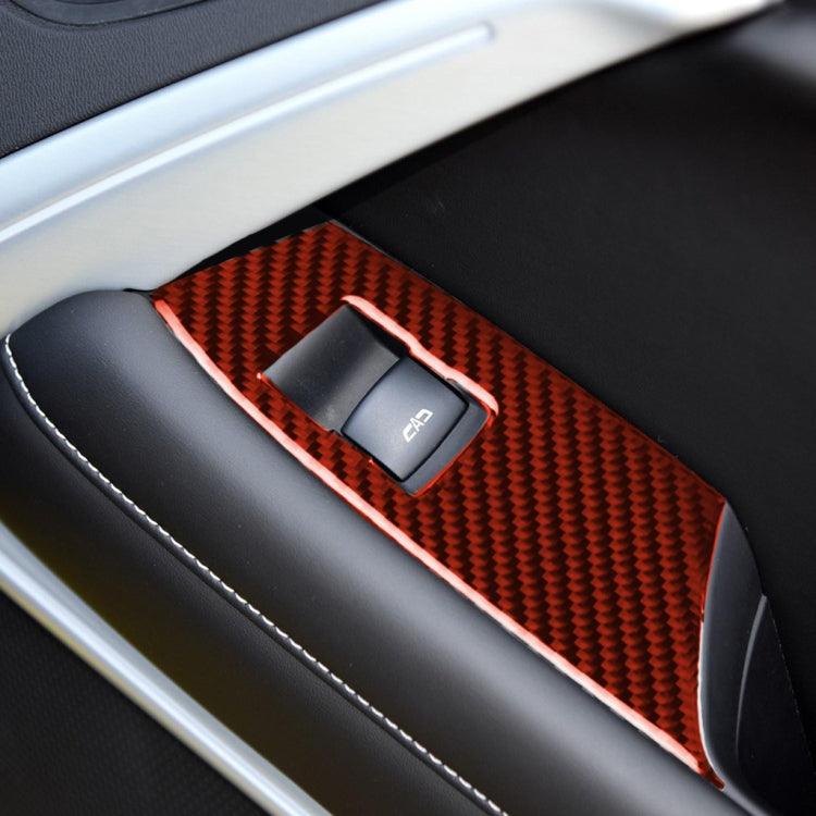 Adesivo decorativo per pannello alzacristalli in fibra di carbonio per auto per Chevrolet Camaro 2017-2019, guida a sinistra, Window Lift Panel