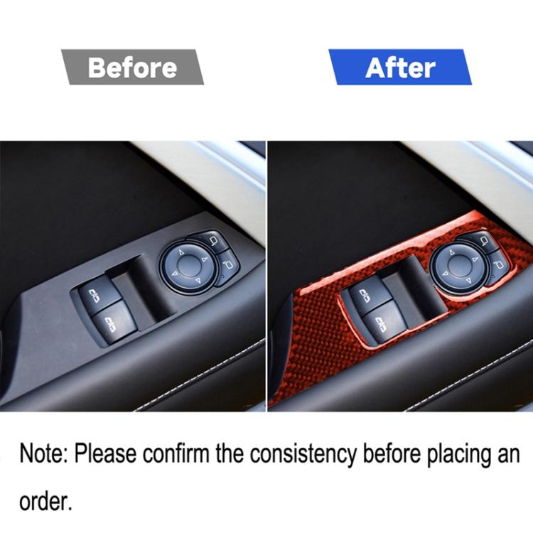 Adesivo decorativo per pannello alzacristalli in fibra di carbonio per auto per Chevrolet Camaro 2017-2019, guida a sinistra, Window Lift Panel