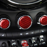 Adesivo decorativo per manopola multimediale in fibra di carbonio per auto per BMW Mini F55 F56 F60, guida sinistra e destra universale, Multimedia Knob