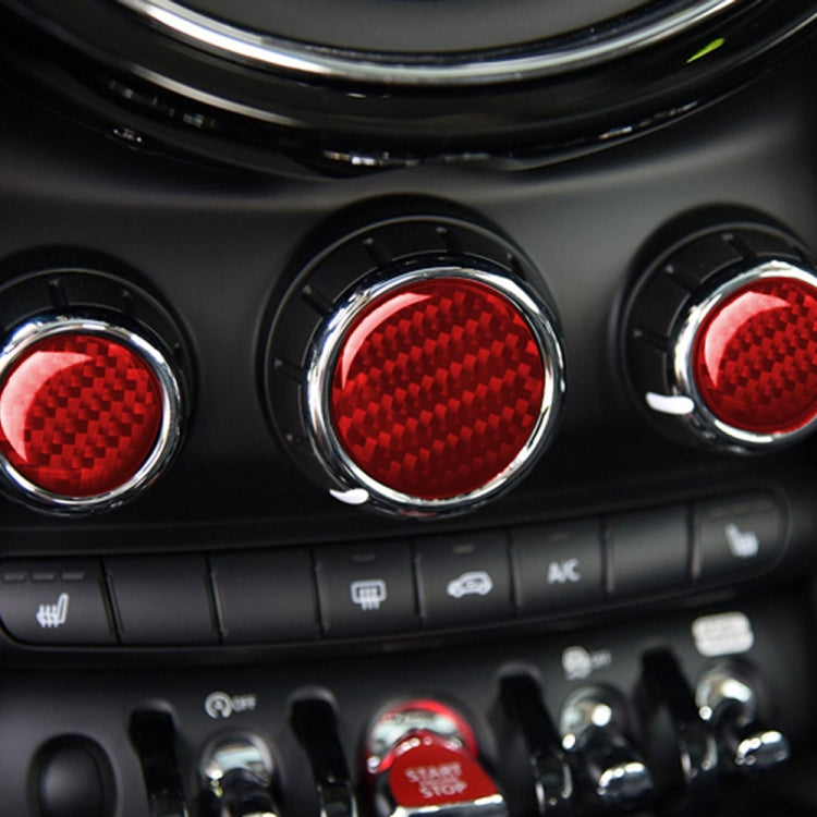 Adesivo decorativo per manopola multimediale in fibra di carbonio per auto per BMW Mini F55 F56 F60, guida sinistra e destra universale, Multimedia Knob