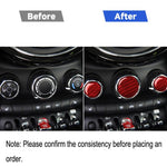 Adesivo decorativo per manopola multimediale in fibra di carbonio per auto per BMW Mini F55 F56 F60, guida sinistra e destra universale, Multimedia Knob