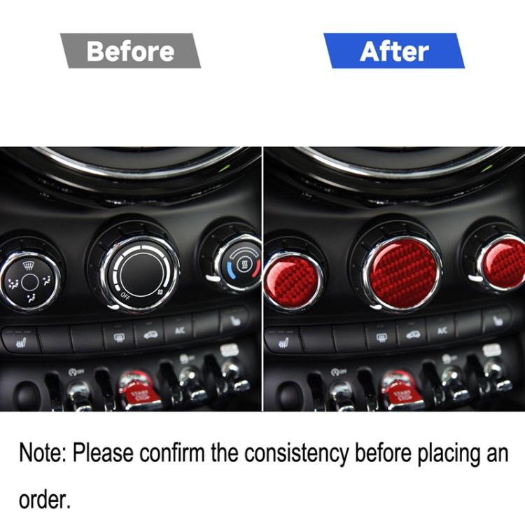 Adesivo decorativo per manopola multimediale in fibra di carbonio per auto per BMW Mini F55 F56 F60, guida sinistra e destra universale, Multimedia Knob