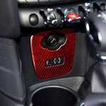 Adesivo decorativo per copertura accendisigari in fibra di carbonio per auto per BMW Mini Cooper F56 F55 F57, guida a destra e a sinistra universale, Cigarette Lighter Cover
