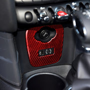 Adesivo decorativo per copertura accendisigari in fibra di carbonio per auto per BMW Mini Cooper F56 F55 F57, guida a destra e a sinistra universale, Cigarette Lighter Cover